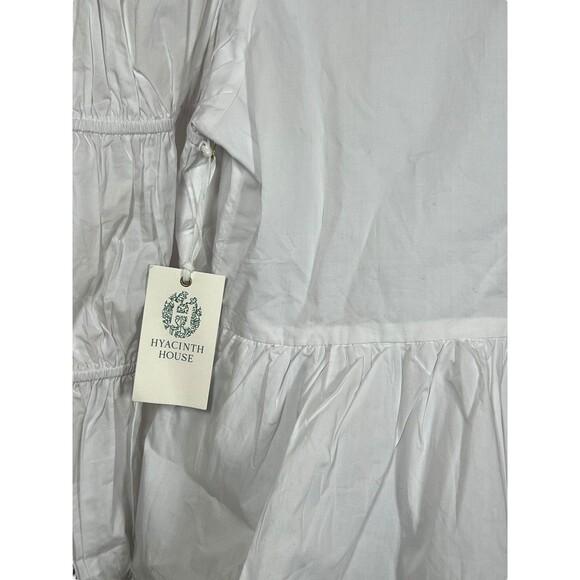 Tuckernuck NWT Hyacinth House‎ Clemons Long Sleeve Puff Blouse White L Boho - Picture 12 of 13